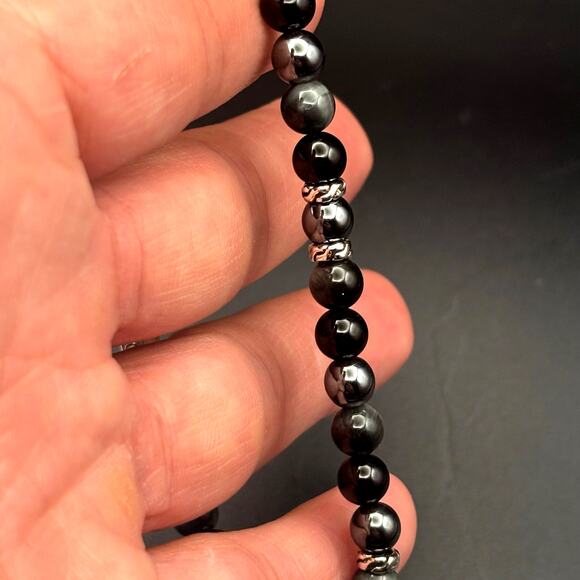 John Hardy Men’s Sterling Silver Beaded Bracelet Onyx Eagle Eye Hematite NIBWT - Picture 16 of 16